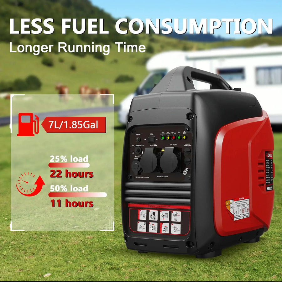 SIOKIUU 3200W Quiet Inverter Portable Generator for Camping, RV & Home Backup feature detail 1