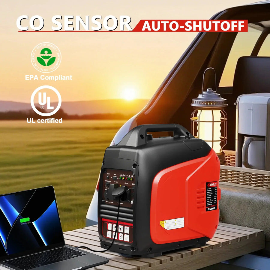 SIOKIUU 3200W Quiet Inverter Portable Generator for Camping, RV & Home Backup feature detail 4