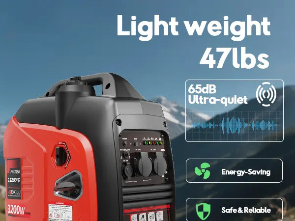 SIOKIUU 3200W Quiet Inverter Portable Generator for Camping, RV & Home Backup feature detail 2