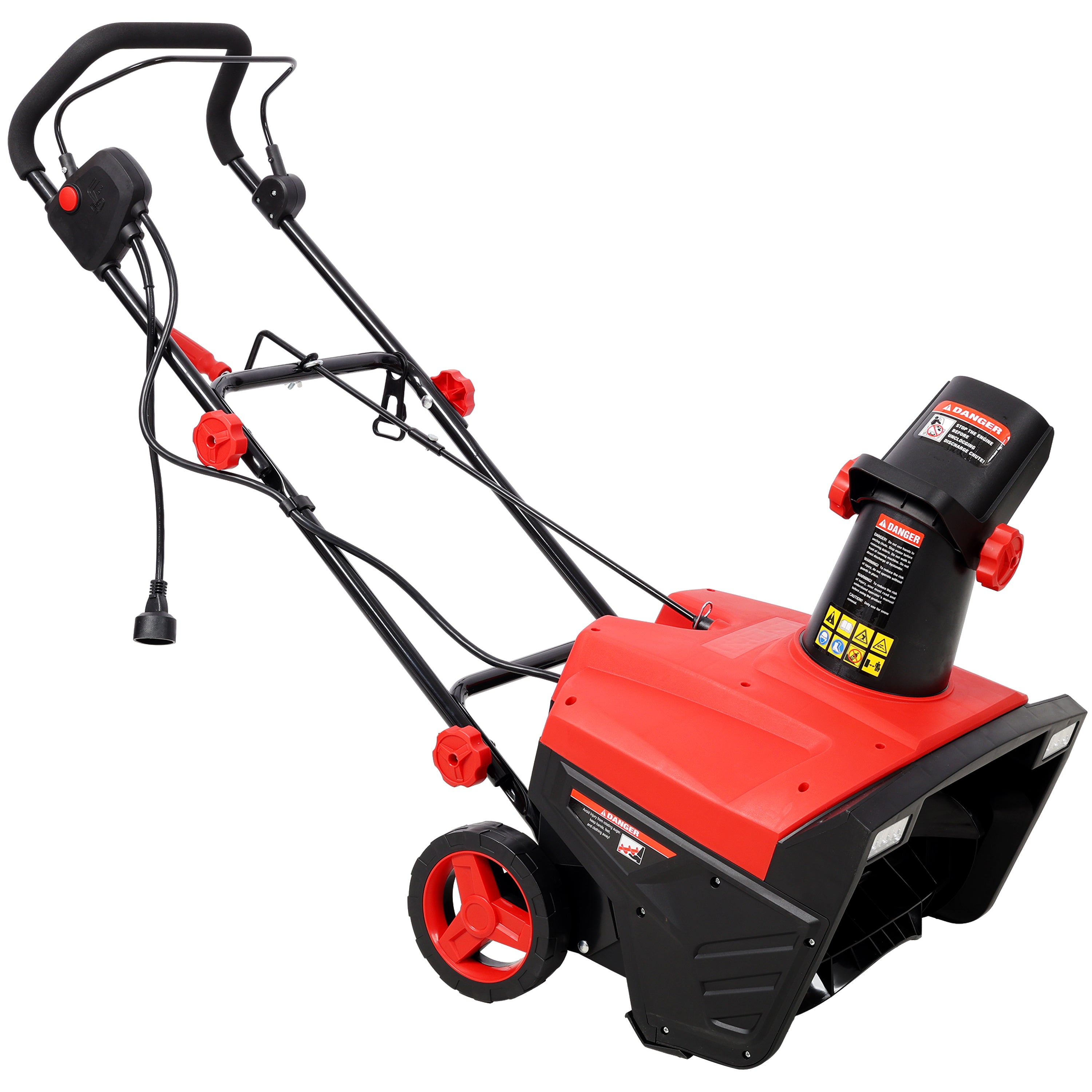 20-Inch Corded Electric Snow Thrower with LED