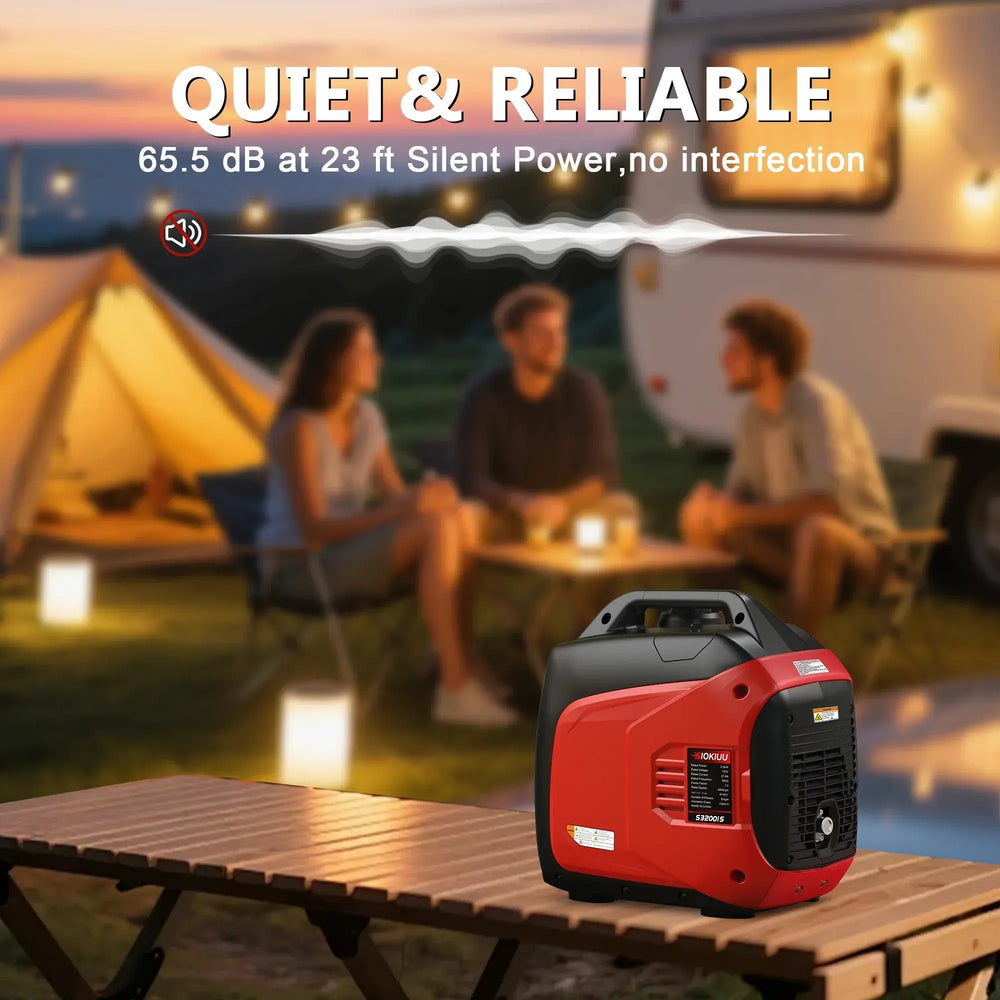 SIOKIUU 3200W Quiet Portable Inverter Generator – Reliable Power for Home and Outdoor Use - SIOKIUU