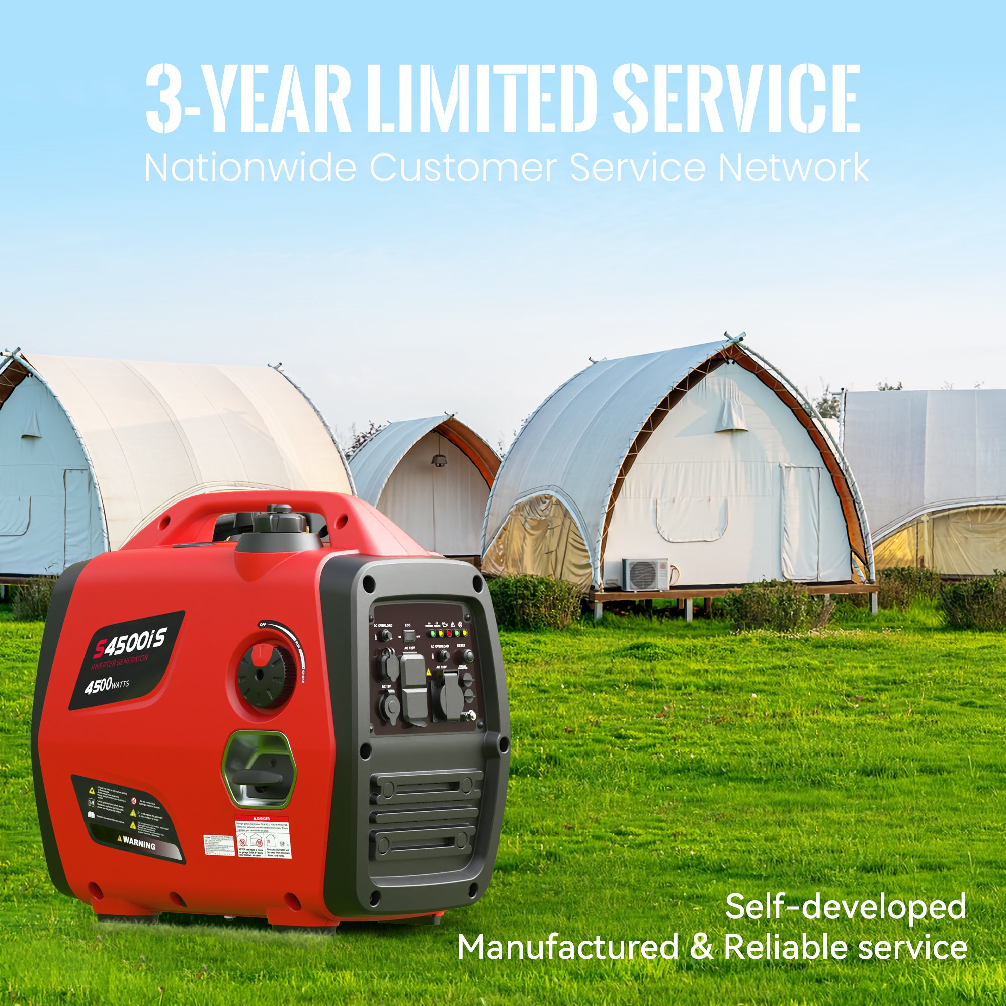 4500W Ultra-Quiet Inverter Generator: Essential Power for RV, Cabin, and Home Backup