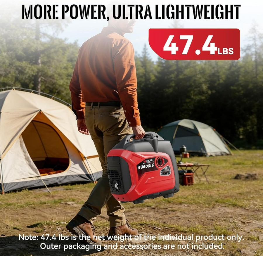 SIOKIUU 3600W Quiet Inverter Portable Generator for RV, Camping & Home Backup feature detail 4