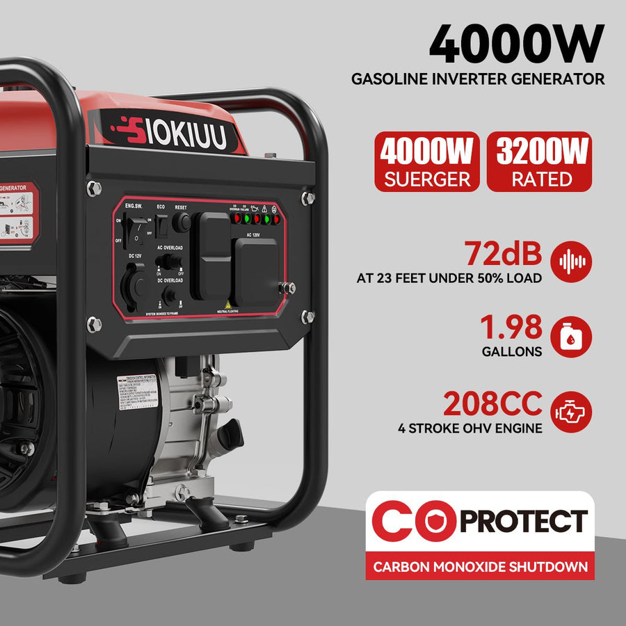 SIOKIUU 4000W Open-Frame Portable Generator – Reliable Power for Outdoor Use feature detail 1