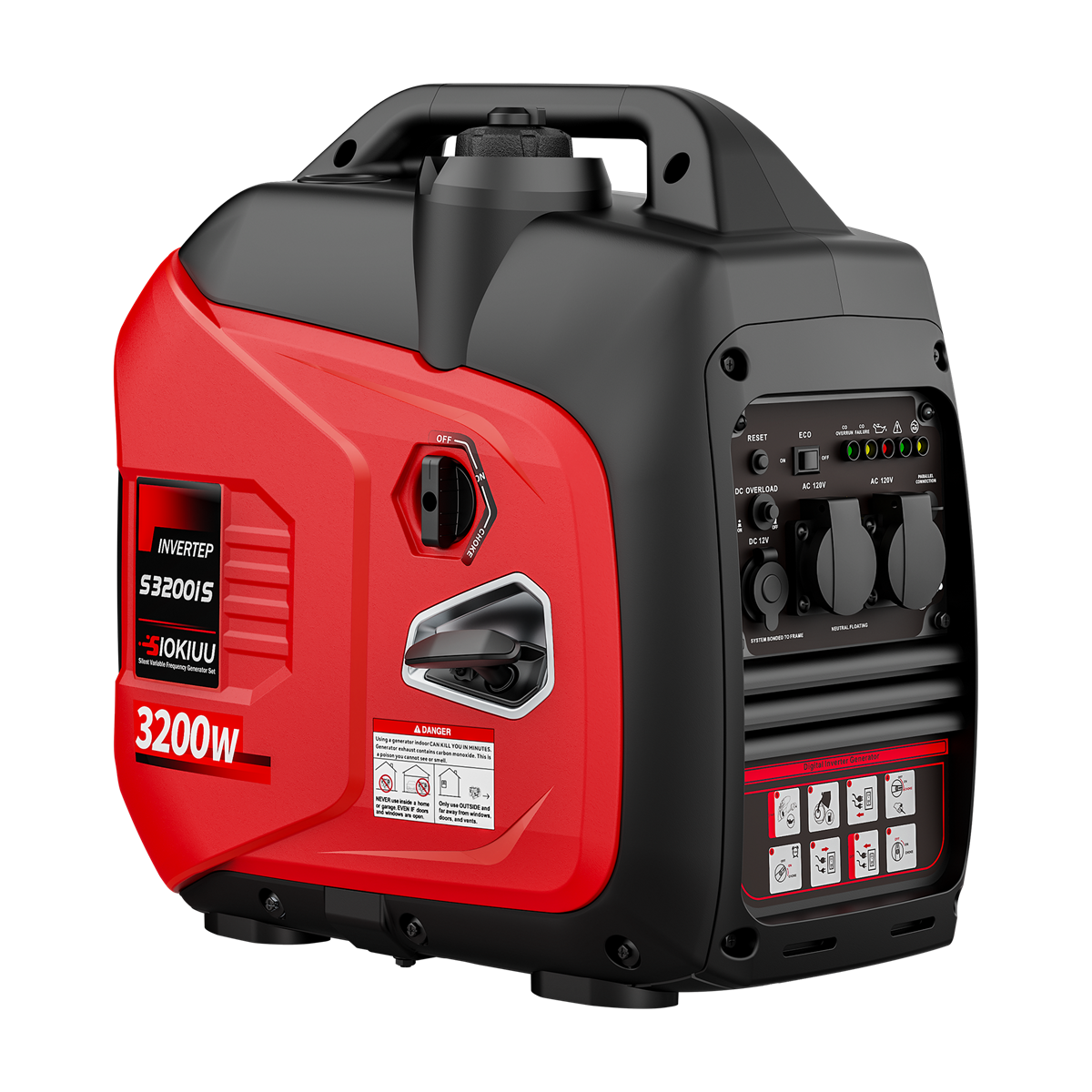 SIOKIUU 3200W portable inverter generator front view
