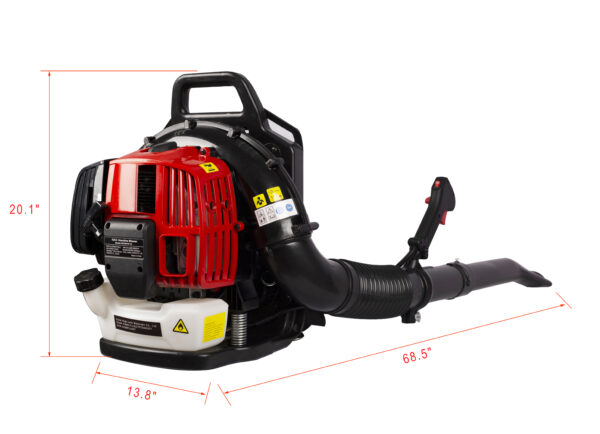 52CC 2-Cycle Gas Backpack Leaf Blower with extention tube - Image 3
