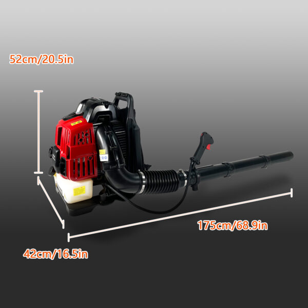76CC,660CFM,200MPH ,4 Stroke Air Cooling Gas Backpack Grass Blower,Snow Blower EPA Compliant ,Backpack Gas Leaf Blower - Image 6