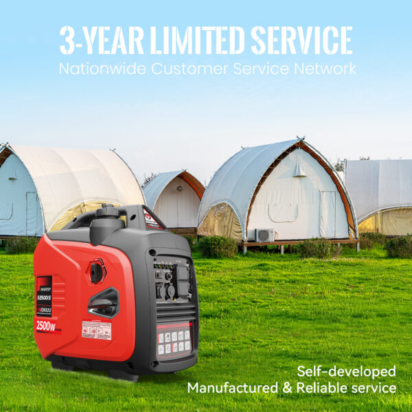 2500W Portable Generator Super Quiet Inverter Generator Ultra Lightweight for Home Backup - Image 5