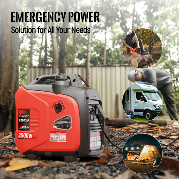 2500W Portable Generator Super Quiet Inverter Generator Ultra Lightweight for Home Backup - Image 7