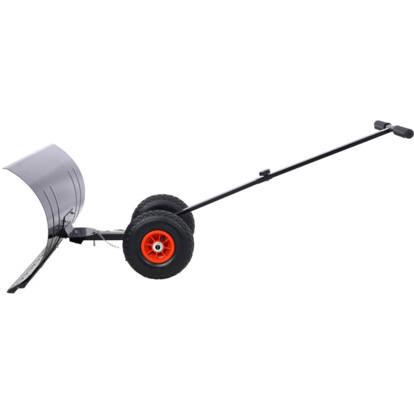 Snow Shovel with Wheels, Snow Pusher, Cushioned Adjustable Angle Handle Snow Removal Tool, 29" Blade, 10" Wheels,black color - Image 7