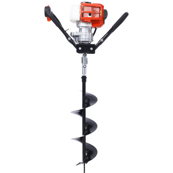 Post Hole Digger, 43cc Post Hole Digger, Gas Powered Earth Digger with 6&8" and absorber,Earth Auger Drill Bit, 30 inch Long Alloy Steel Auger, for Farmland, Garden and Plant, EPA Certification - Image 5
