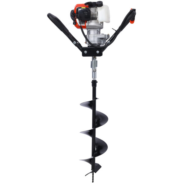 Post Hole Digger, 43cc Post Hole Digger, Gas Powered Earth Digger with 6&8" and absorber,Earth Auger Drill Bit, 30 inch Long Alloy Steel Auger, for Farmland, Garden and Plant, EPA Certification - Image 3
