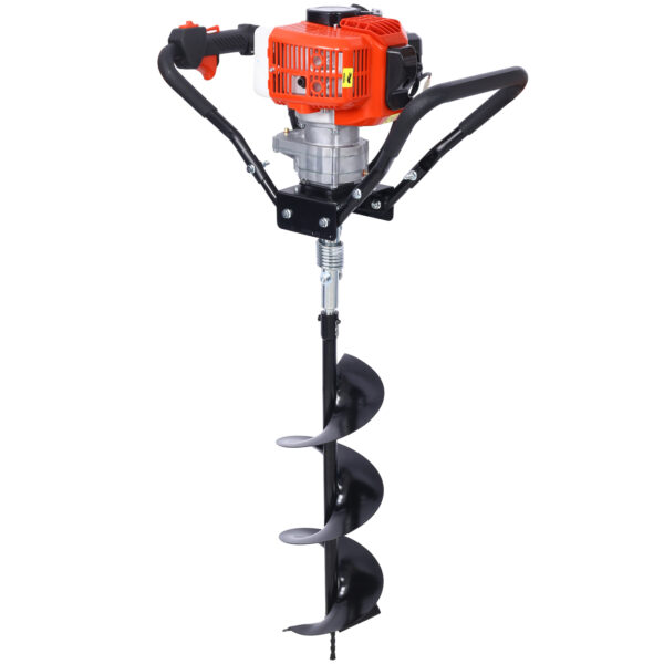 Post Hole Digger, 43cc Post Hole Digger, Gas Powered Earth Digger with 6&8" and absorber,Earth Auger Drill Bit, 30 inch Long Alloy Steel Auger, for Farmland, Garden and Plant, EPA Certification - Image 7