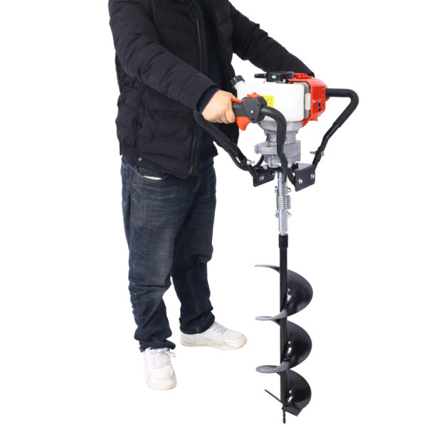 Post Hole Digger, 43cc Post Hole Digger, Gas Powered Earth Digger with 6&8" and absorber,Earth Auger Drill Bit, 30 inch Long Alloy Steel Auger, for Farmland, Garden and Plant, EPA Certification - Image 13