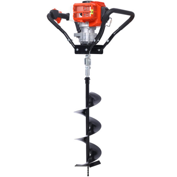 Post Hole Digger, 43cc Post Hole Digger, Gas Powered Earth Digger with 6&8" and absorber,Earth Auger Drill Bit, 30 inch Long Alloy Steel Auger, for Farmland, Garden and Plant, EPA Certification - Image 10