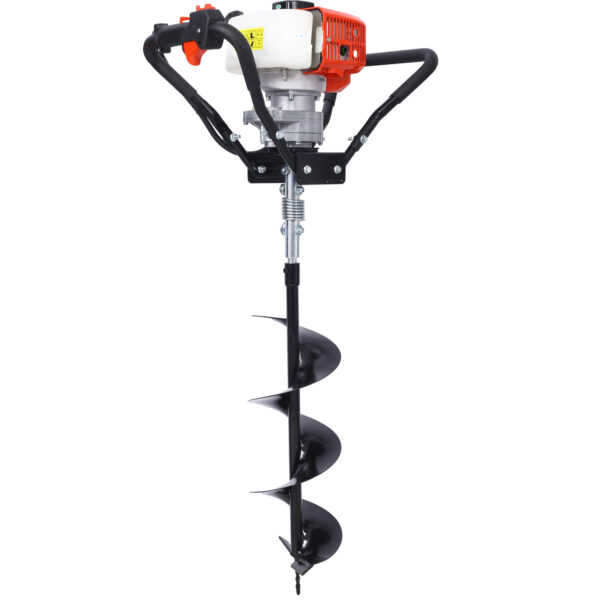 Post Hole Digger, 43cc Post Hole Digger, Gas Powered Earth Digger with 6&8" and absorber,Earth Auger Drill Bit, 30 inch Long Alloy Steel Auger, for Farmland, Garden and Plant, EPA Certification - Image 11