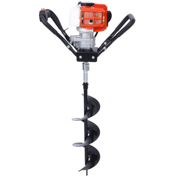 Post Hole Digger, 43cc Post Hole Digger, Gas Powered Earth Digger with 6&8" and absorber,Earth Auger Drill Bit, 30 inch Long Alloy Steel Auger, for Farmland, Garden and Plant, EPA Certification - Image 2