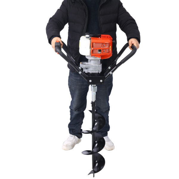 Post Hole Digger, 43cc Post Hole Digger, Gas Powered Earth Digger with 6&8" and absorber,Earth Auger Drill Bit, 30 inch Long Alloy Steel Auger, for Farmland, Garden and Plant, EPA Certification - Image 18