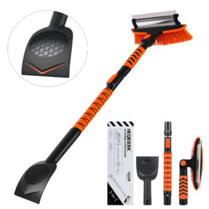 43.3" Snow Brush and Ice Scrapers for Car Windshield Extendable Detachable Snow Removal Tool for Trucks SUVS with Ergonomic Foam Grip