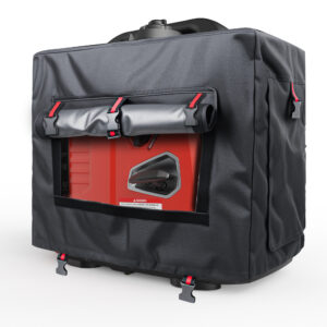 21.7 x 13.8x17.4 inches,Outdoor Generator Cover While Running Universal Portable Generator Tent for Most Generators Up to 4000W, Can Be Rolled Up and Opened All Around, Black
