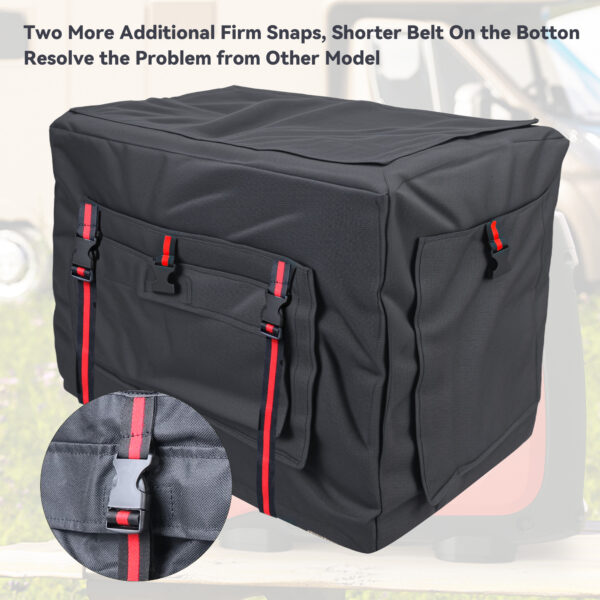 21.7 x 13.8x17.4 inches,Outdoor Generator Cover While Running Universal Portable Generator Tent for Most Generators Up to 4000W, Can Be Rolled Up and Opened All Around, Black - Image 3